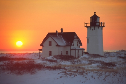 Provincetown winter snow
